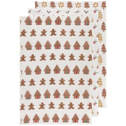 Now Designs Tea Towel Bakers Floursack Christmas Cookies Set of 3 Now Designs Tea Towel Bakers Floursack Christmas Cookies Set of 3