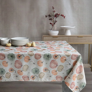 Harman Tablecloth Neutral Pumpkins 60 x 120 Inch Harman Tablecloth Neutral Pumpkins 60 x 120 Inch