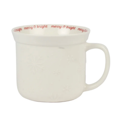 Harman Snowflake White Soup Mug 21oz Harman Snowflake White Soup Mug 21oz