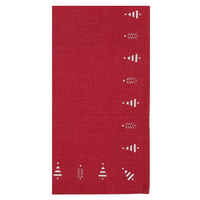 Tree Hemstitch Red Napkin