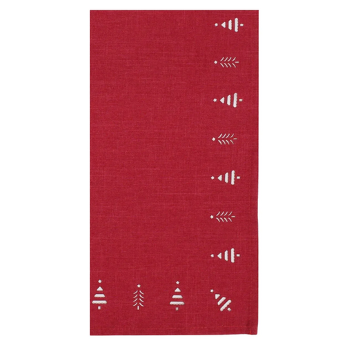Harman Tree Hemstitch Red Napkin Harman Tree Hemstitch Red Napkin