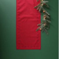 Tree Hemstitch Red Runner