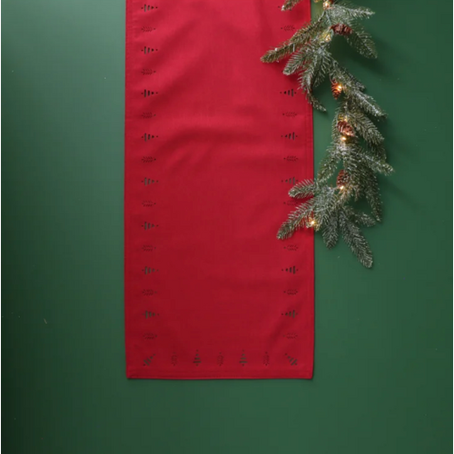 Harman Tree Hemstitch Red Runner Harman Tree Hemstitch Red Runner