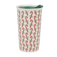 Candy Cane Ceramic Travel Mug 18oz