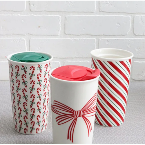 Harman Candy Cane Ceramic Travel Mug 18oz Harman Candy Cane Ceramic Travel Mug 18oz