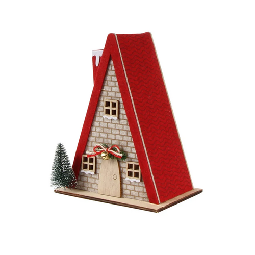 Harman Cozy Chalet LED Village Home Red Harman Cozy Chalet LED Village Home Red