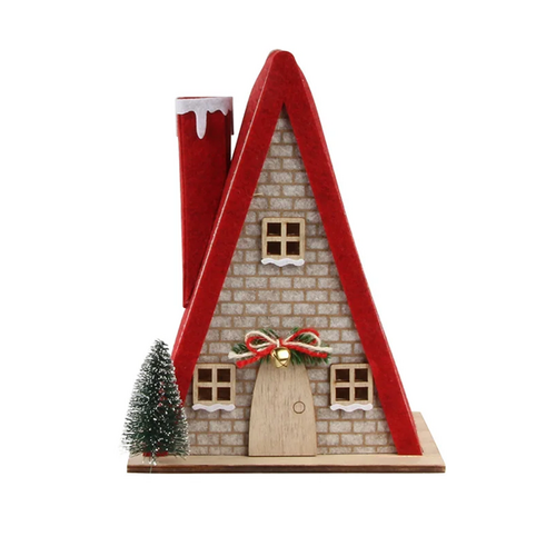 Harman Cozy Chalet LED Village Home Red Harman Cozy Chalet LED Village Home Red