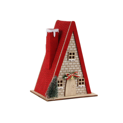 Harman Cozy Chalet LED Village Home Red Harman Cozy Chalet LED Village Home Red