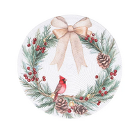 Placemat Cardinal Wreath Woven