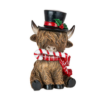 Highland Cow with a Top Hat 5 Inch