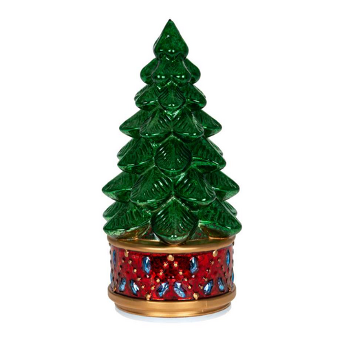 Christmas Tradition Rotating Tree with LED Lights 10.5 Inch