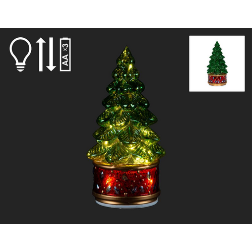 Christmas Tradition Rotating Tree with LED Lights 10.5 Inch