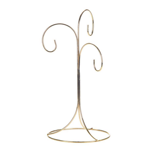 Christmas Tradition 3 Arm Ornament Stand Gold 11 Inch Christmas Tradition 3 Arm Ornament Stand Gold 11 Inch