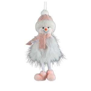 Christmas Tradition SnowGirl Pink Ornament