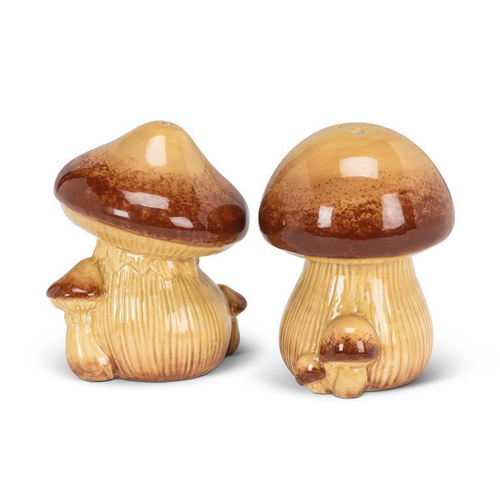Abbott Salt and Pepper Shakers Mushrooms