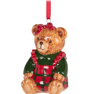 Abbott Teddy Bear Bow Ornament