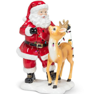 Abbott Santa & Reindeer with Christmas Lights Abbott Santa & Reindeer with Christmas Lights