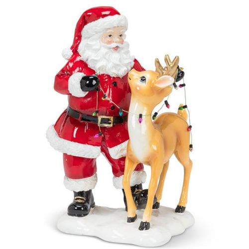 Abbott Santa & Reindeer with Christmas Lights Abbott Santa & Reindeer with Christmas Lights