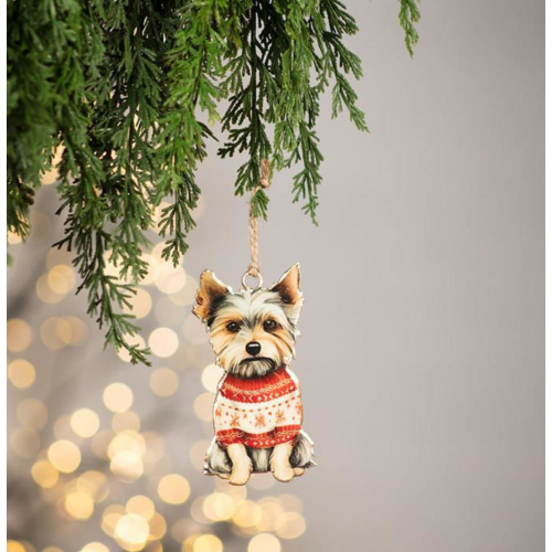 Abbott Yorkie in a Sweater Ornament Abbott Yorkie in a Sweater Ornament