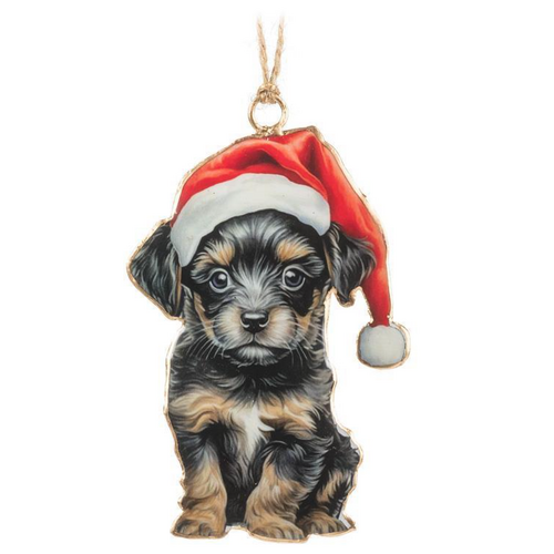 Abbott Puppy in Santa Hat Ornament Abbott Puppy in Santa Hat Ornament