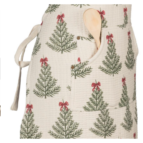Abbott Apron Holiday Trees with Bows Abbott Apron Holiday Trees with Bows