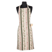 Apron Holly Berry Stripes