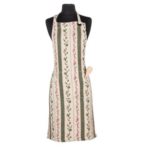 Abbott Apron Holly Berry Stripes