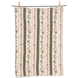 Abbott Tea Towel Holly Berry Stripes Abbott Tea Towel Holly Berry Stripes