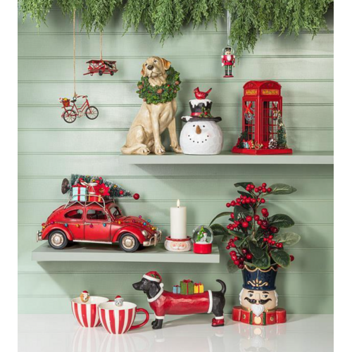 Abbott Telephone Booth with Trees and Gifts 8.5 Inch Abbott Telephone Booth with Trees and Gifts 8.5 Inch