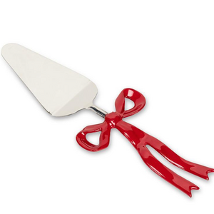 Abbott Bow Handle Cake Server Red