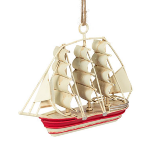 Abbott Schooner Sail Boat Ornament