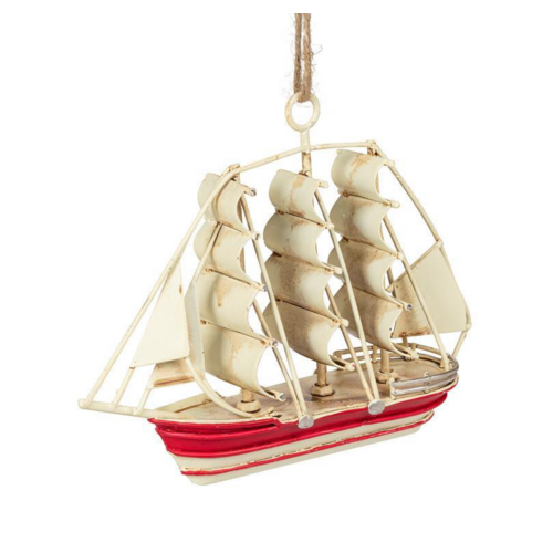 Abbott Schooner Sail Boat Ornament