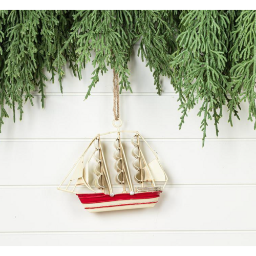 Abbott Schooner Sail Boat Ornament
