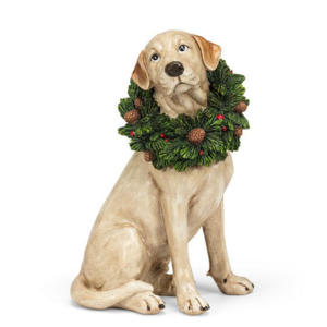Abbott Yellow Lab with Wreath