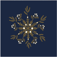 Napkin Cocktail Paviot Fleur Des Neiges Bleu