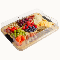 Flip, Serve & Store Charcuterie Board with Locking Lid