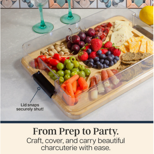 Totally Bamboo Flip, Serve & Store Charcuterie Board with Locking Lid Totally Bamboo Flip, Serve & Store Charcuterie Board with Locking Lid
