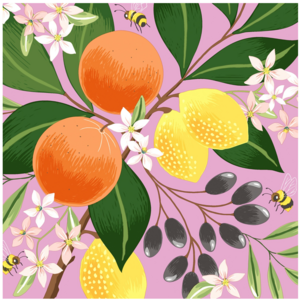 OCD Napkin Lunch Paper Exotic Fruits OCD Napkin Lunch Paper Exotic Fruits