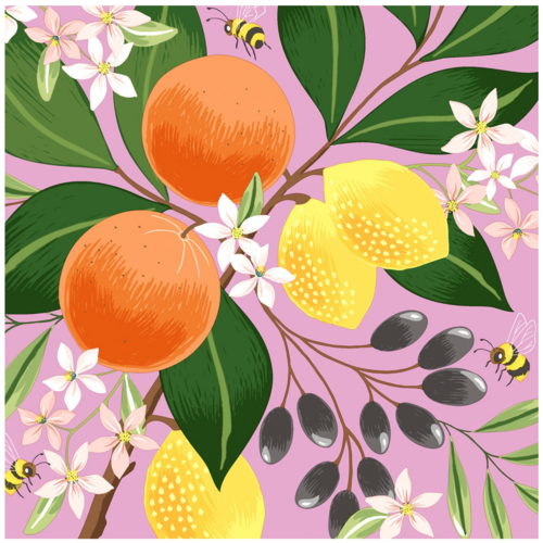 OCD Napkin Lunch Paper Exotic Fruits