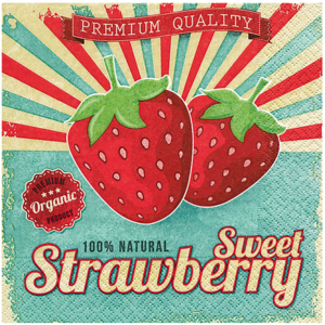 OCD Napkin Lunch Paper Sweet Strawberry OCD Napkin Lunch Paper Sweet Strawberry