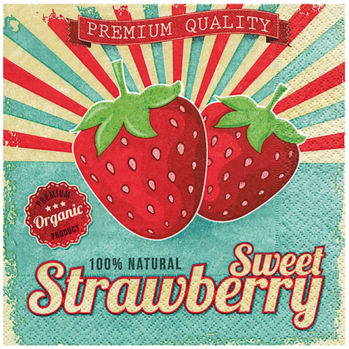 OCD Napkin Lunch Paper Sweet Strawberry OCD Napkin Lunch Paper Sweet Strawberry