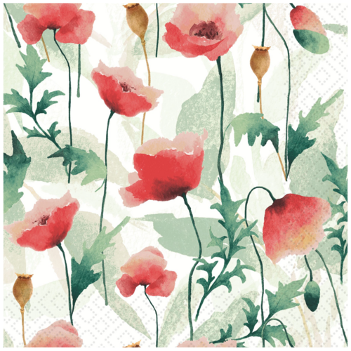 OCD Napkin Lunch Paper Poppies Delight