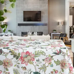 Texstyles Deco Tablecloth Brissac Rose 58 x 94 Inch