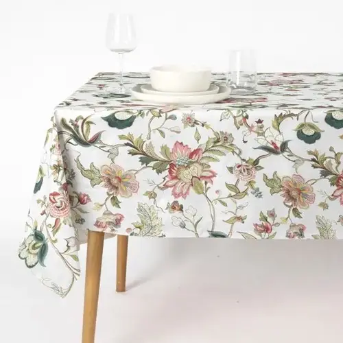 Texstyles Deco Tablecloth Brissac Rose 58 x 94 Inch