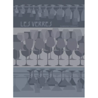 Garnier Thiebaut Tea Towel Les Verres A Pied Denim