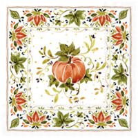 Napkin Lunch Paper Pumpkins with Ornaments