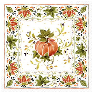 IHR Napkin Lunch Paper Pumpkins with Ornaments IHR Napkin Lunch Paper Pumpkins with Ornaments