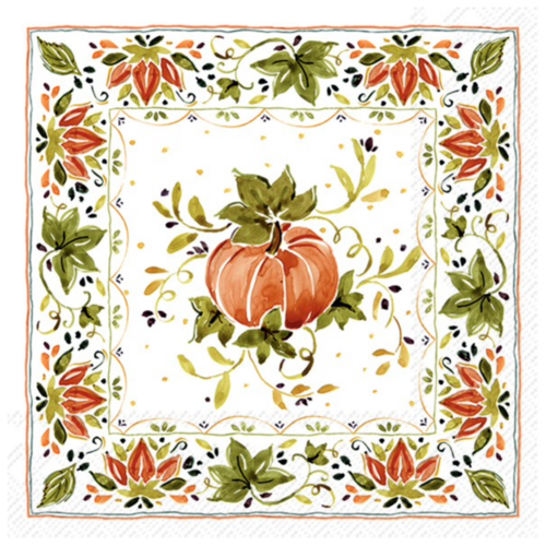 IHR Napkin Lunch Paper Pumpkins with Ornaments