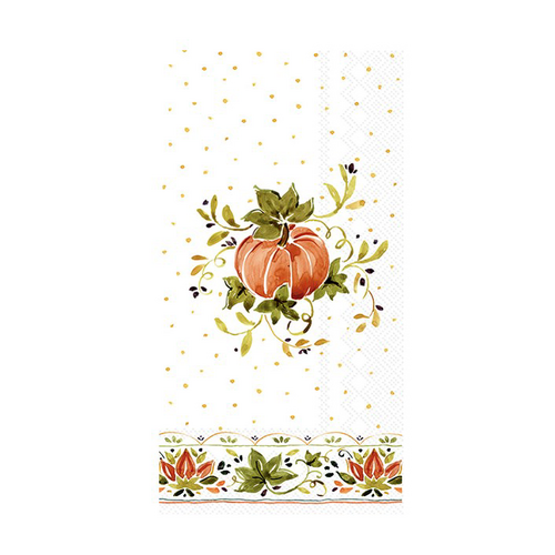 IHR Napkin Guest Paper Pumpkins with Ornaments IHR Napkin Guest Paper Pumpkins with Ornaments