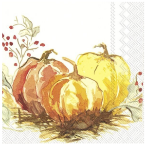 IHR Napkin Lunch Paper Painted Pumpkin IHR Napkin Lunch Paper Painted Pumpkin